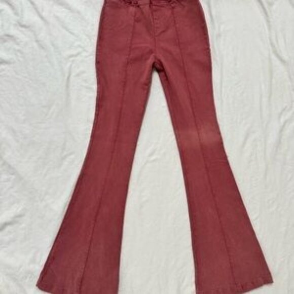 Pants - Fitted Flare Pants — Model Off-Duty Bell Bottoms